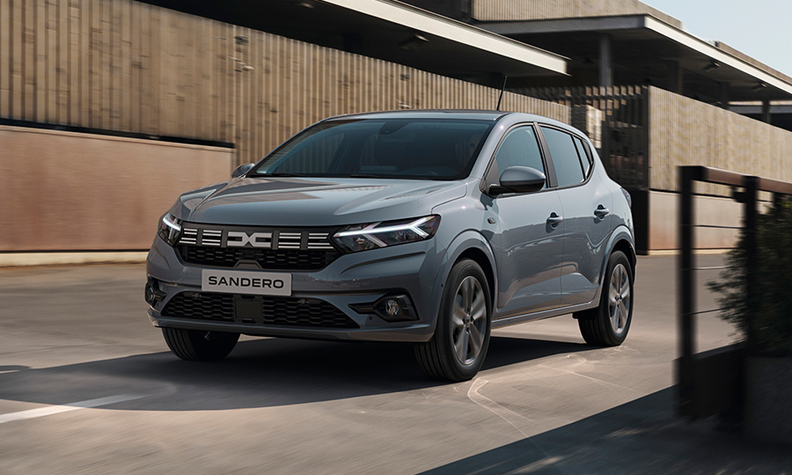 Dacia Sandero with new front grille 2023