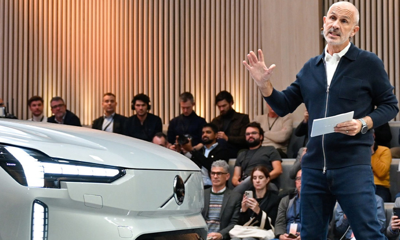 Volvo CEO Jim Rowan at the debut of the EX90 in November 2022