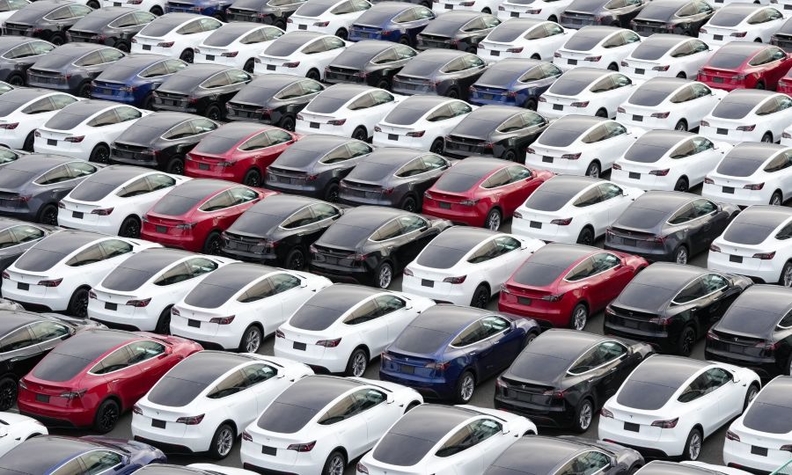 Tesla cars after production