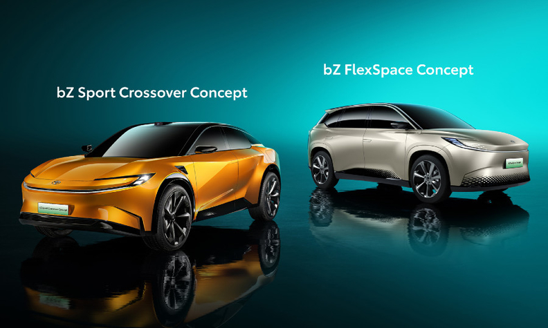 Toyota bZ Sport Crossover Concept and bz FlexSpace Concept